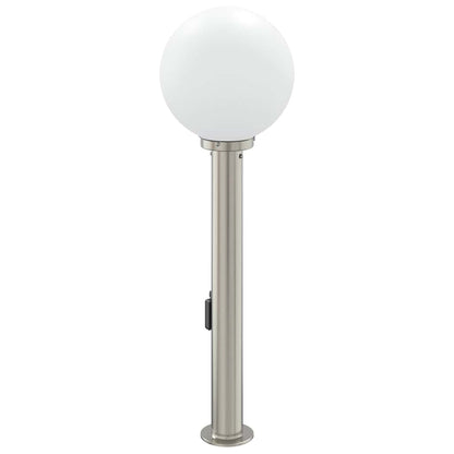 Pollerleuchte mit Sensor&Steckdose 80 cm Edelstahl IP44