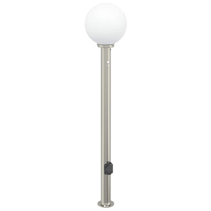 Pollerleuchte mit Sensor und Steckdose 120 cm Edelstahl IP44