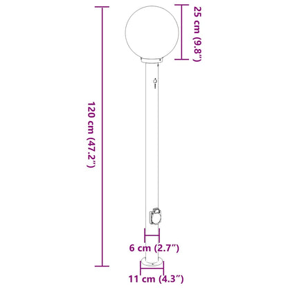 Pollerleuchte mit Sensor und Steckdose 120 cm Edelstahl IP44