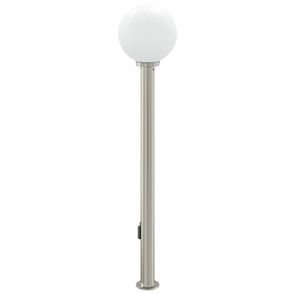 Pollerleuchte mit Sensor und Steckdose 120 cm Edelstahl IP44