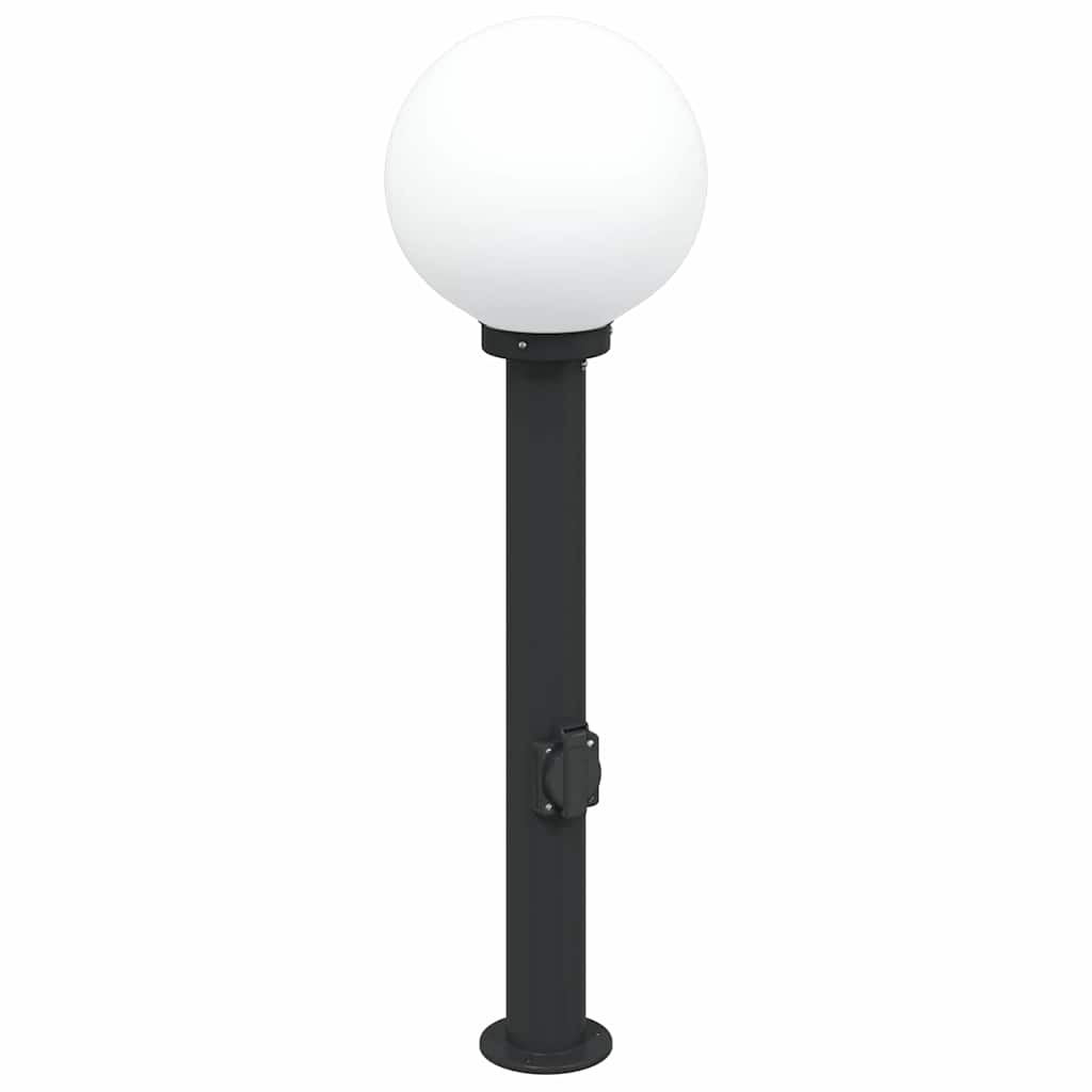 Pollerleuchte mit Auslass 80 cm Schwarz IP44