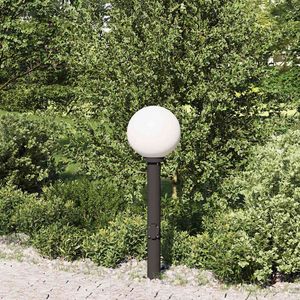 Pollerleuchte mit Auslass 80 cm Schwarz IP44