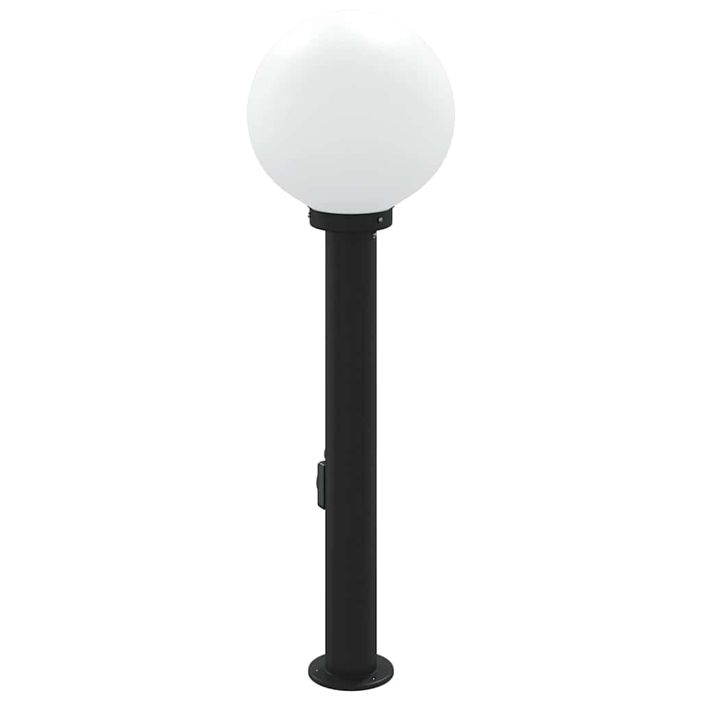 Pollerleuchte mit Auslass 80 cm Schwarz IP44