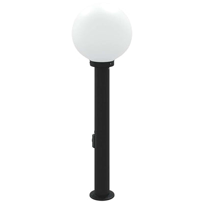 Pollerleuchte mit Auslass 80 cm Schwarz IP44