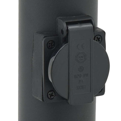 Pollerleuchte mit Auslass 80 cm Schwarz IP44