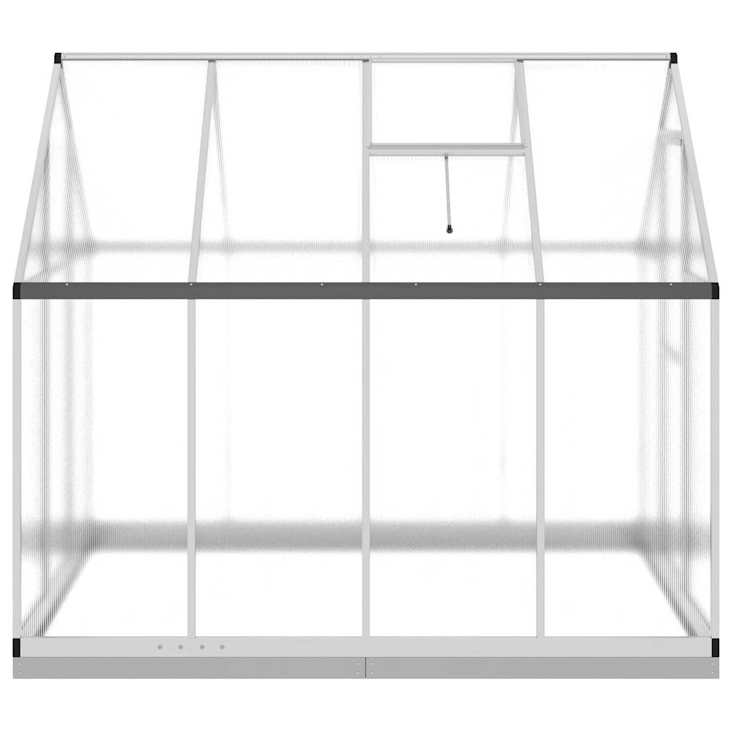 Greenhouse with foundation frame silver 224x169x202cm aluminum
