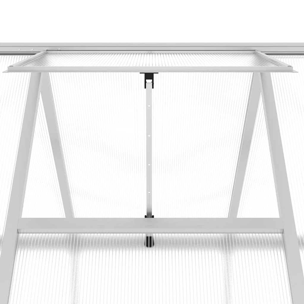 Greenhouse with foundation frame silver 224x169x202cm aluminum