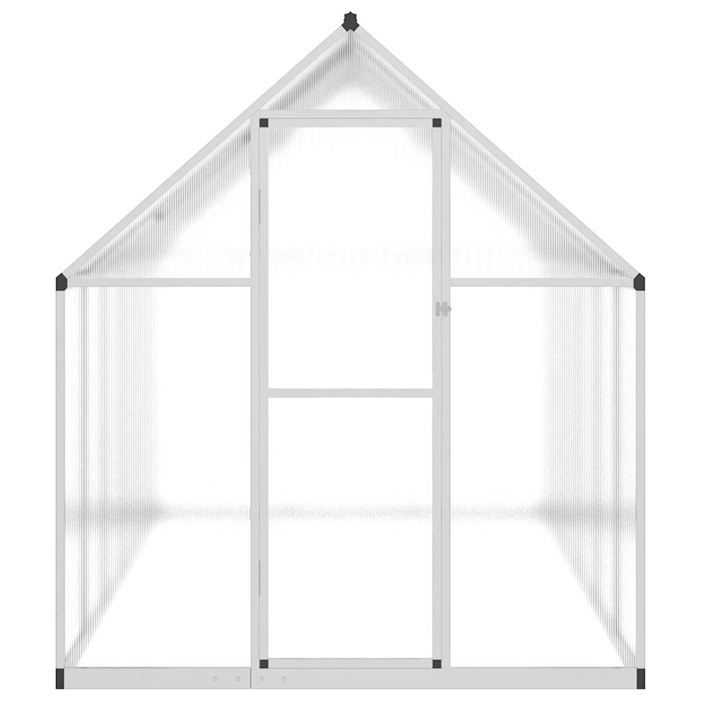Greenhouse with foundation frame silver 334x169x195cm aluminum