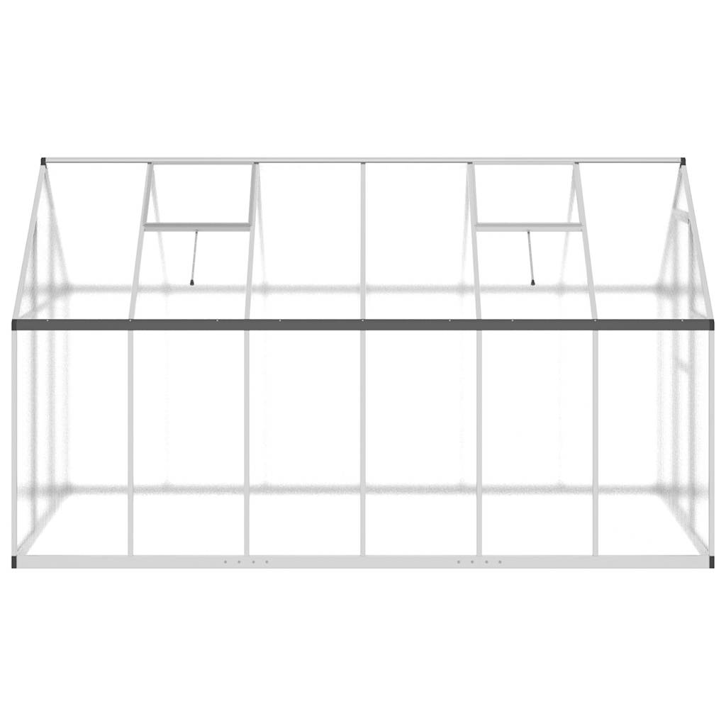 Greenhouse with foundation frame silver 334x169x195cm aluminum