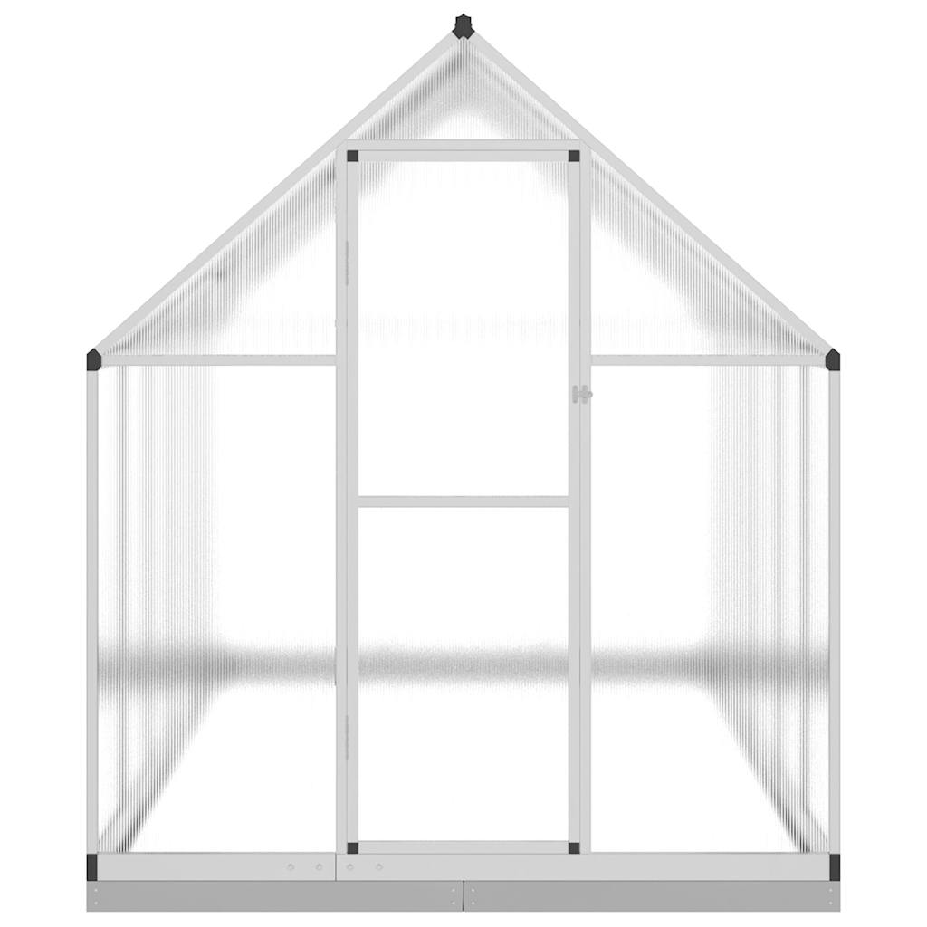 Greenhouse with foundation frame silver 334x169x202cm aluminum