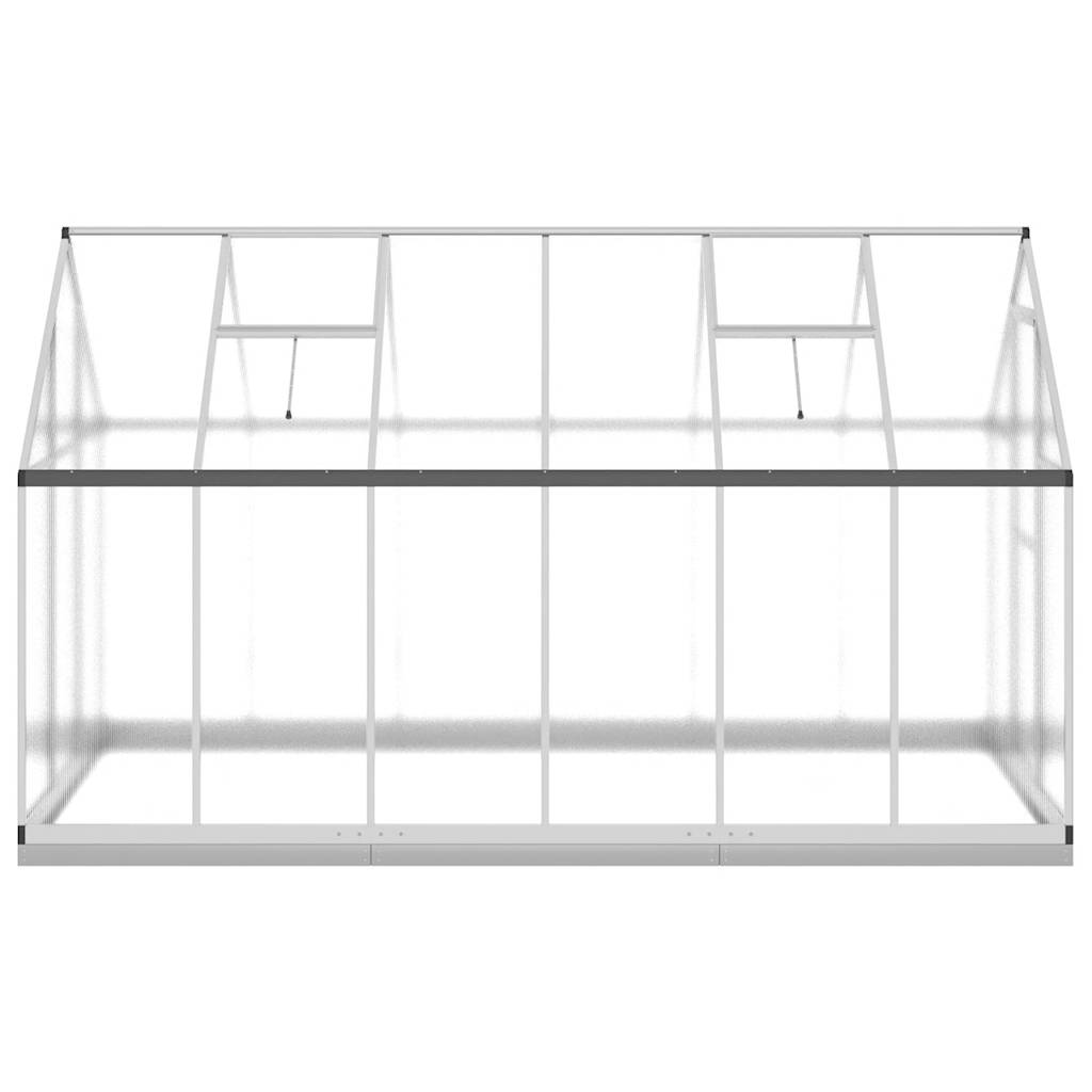 Greenhouse with foundation frame silver 334x169x202cm aluminum