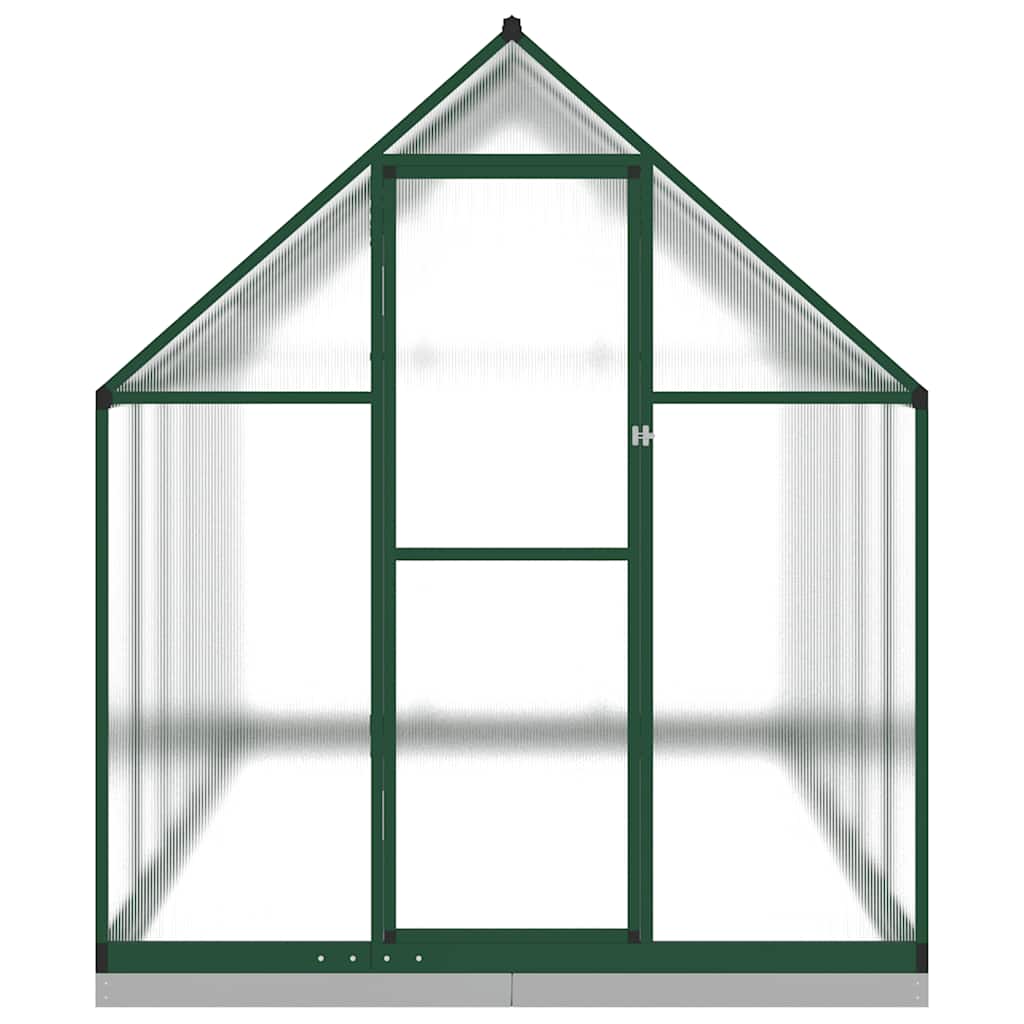 Greenhouse with foundation frame green 334x169x202 cm aluminum