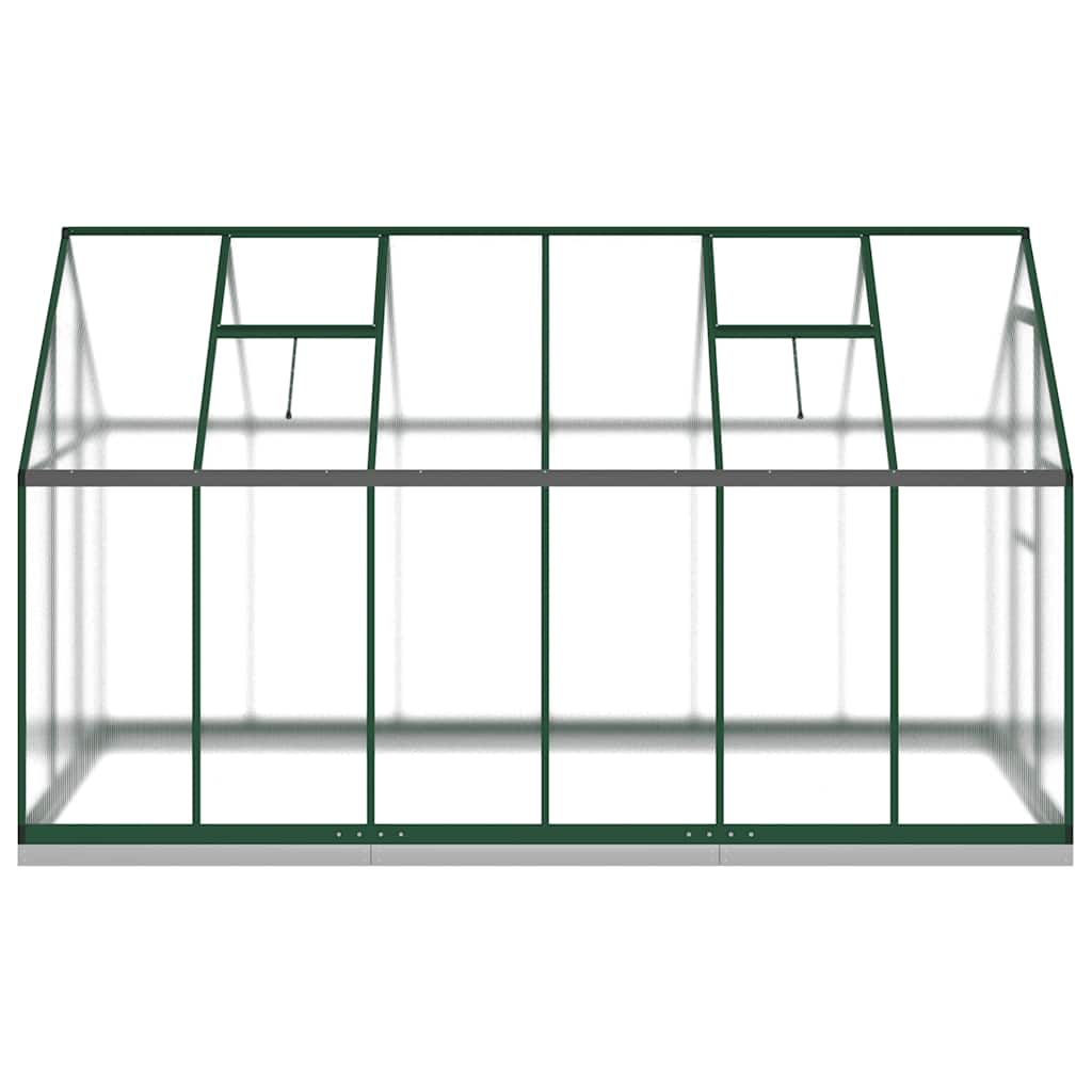 Greenhouse with foundation frame green 334x169x202 cm aluminum