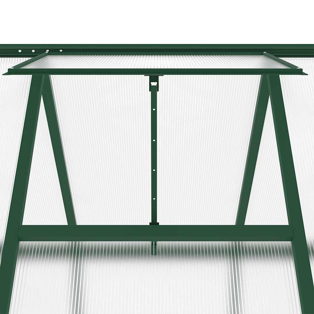 Greenhouse with foundation frame green 334x169x202 cm aluminum