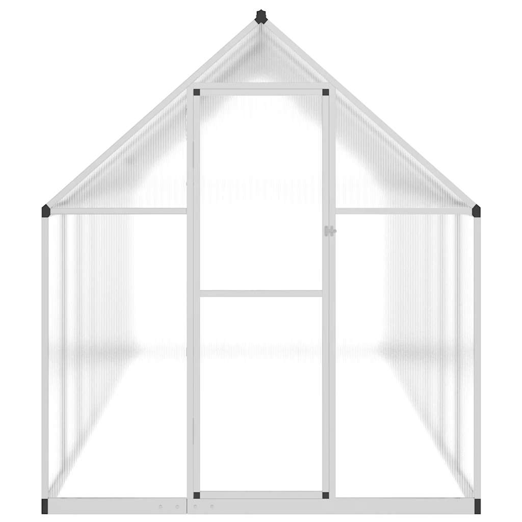 Greenhouse with foundation frame silver 445x169x195cm aluminum