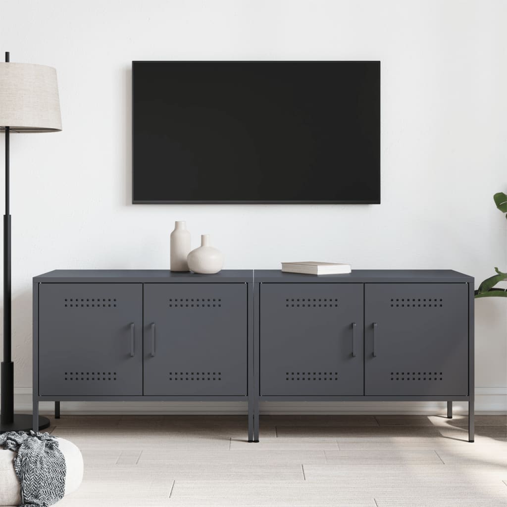 Meubles TV 2 pcs. Anthracite 68x39x50,5 cm en acier