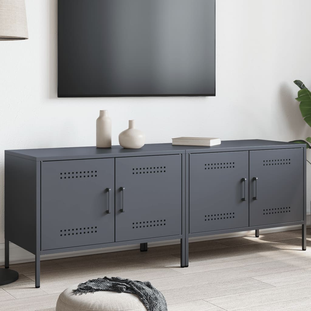 Meubles TV 2 pcs. Anthracite 68x39x50,5 cm en acier