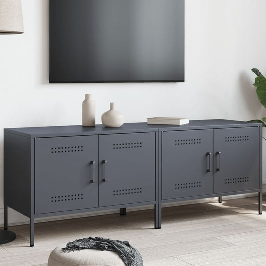 Meubles TV 2 pcs. Anthracite 68x39x50,5 cm en acier