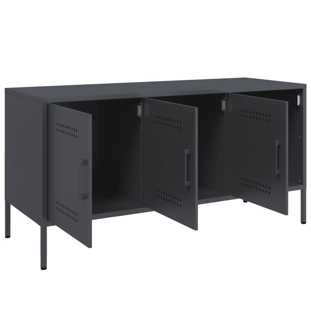 Meuble TV anthracite 100,5x39x50,5 cm en acier