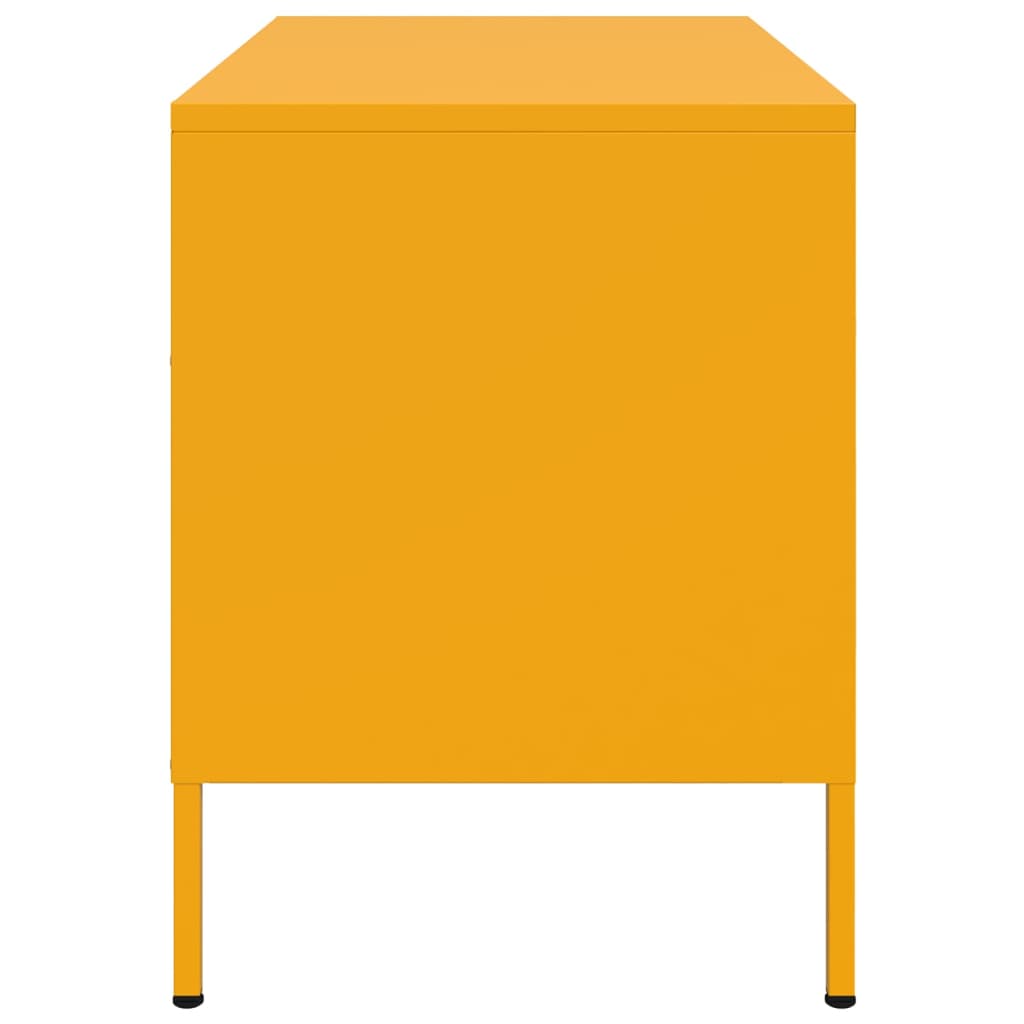 Meuble TV jaune moutarde 68x39x50,5 cm en acier