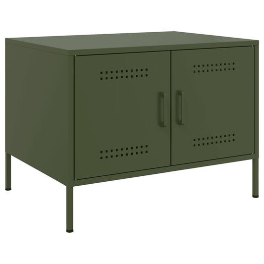 Coffee Table Olive Green 68x50x50.5 cm Steel