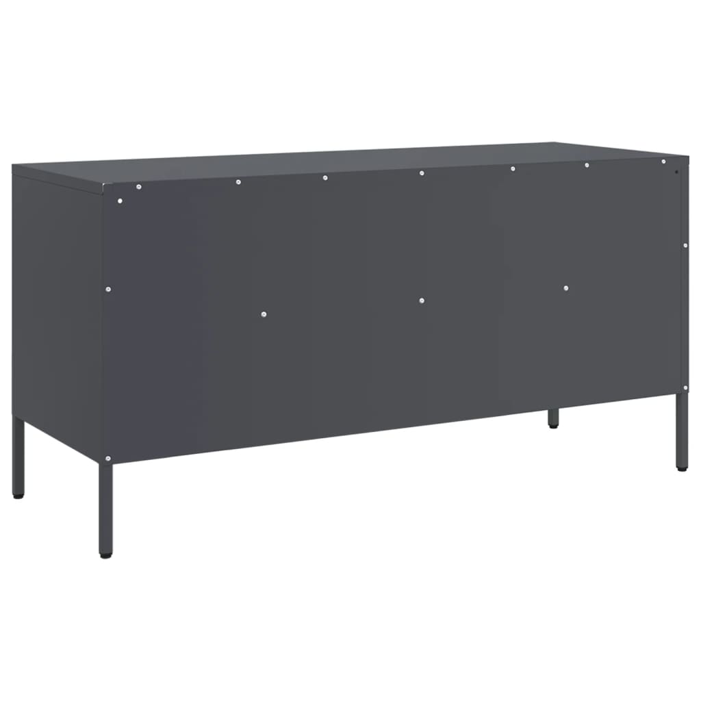 Meuble TV anthracite 100,5x39x50,5 cm en acier