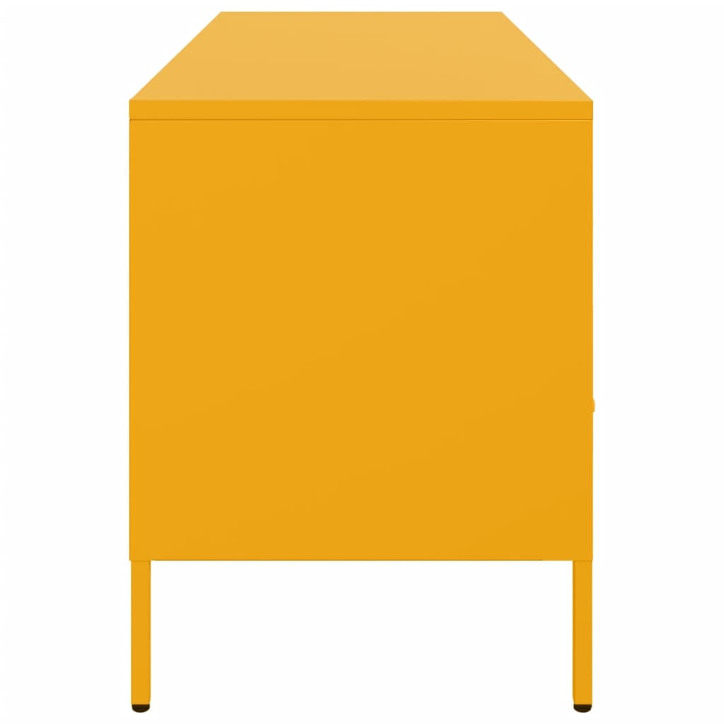 Meuble TV jaune moutarde 100,5x39x50,5 cm en acier
