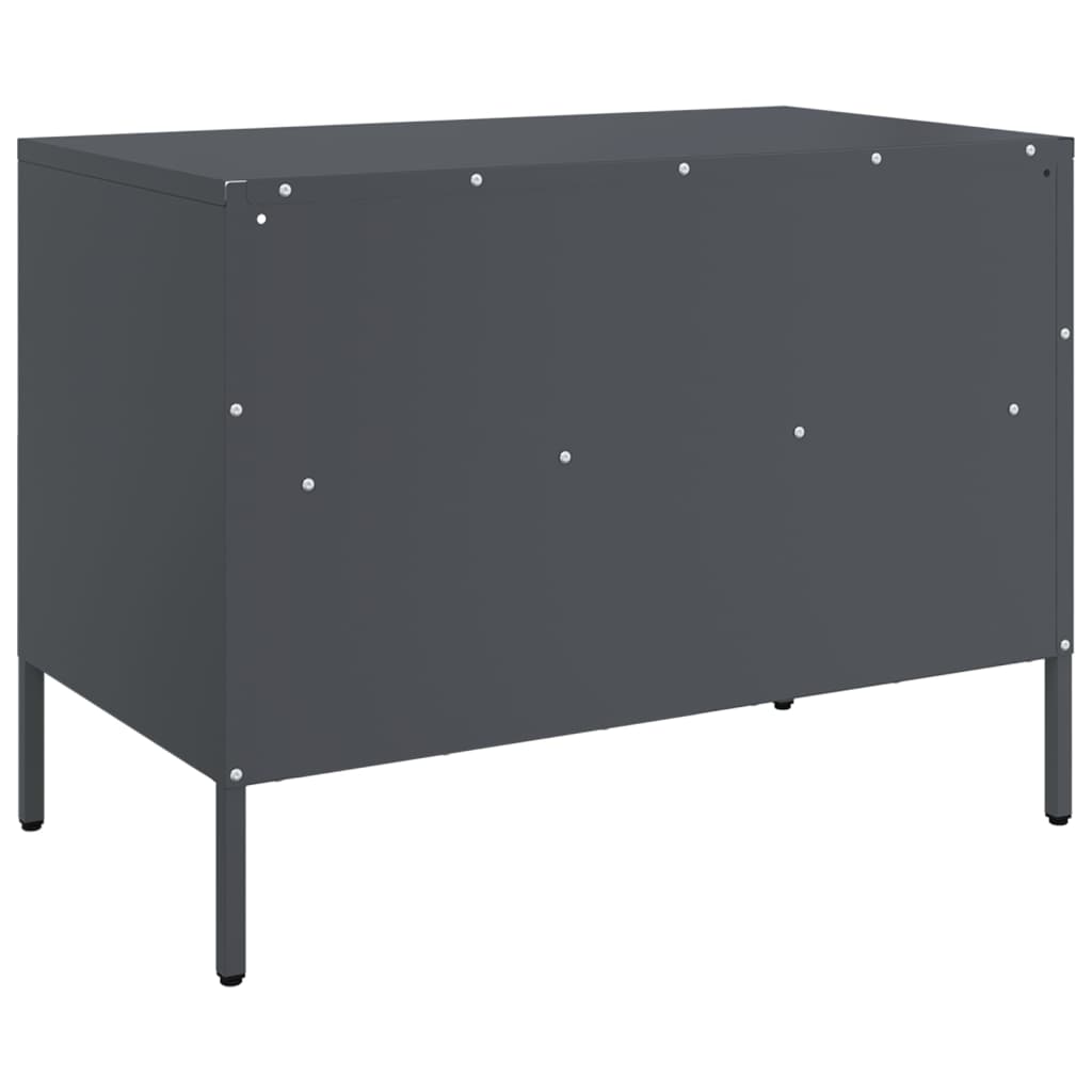 Meuble TV anthracite 68x39x50,5 cm en acier