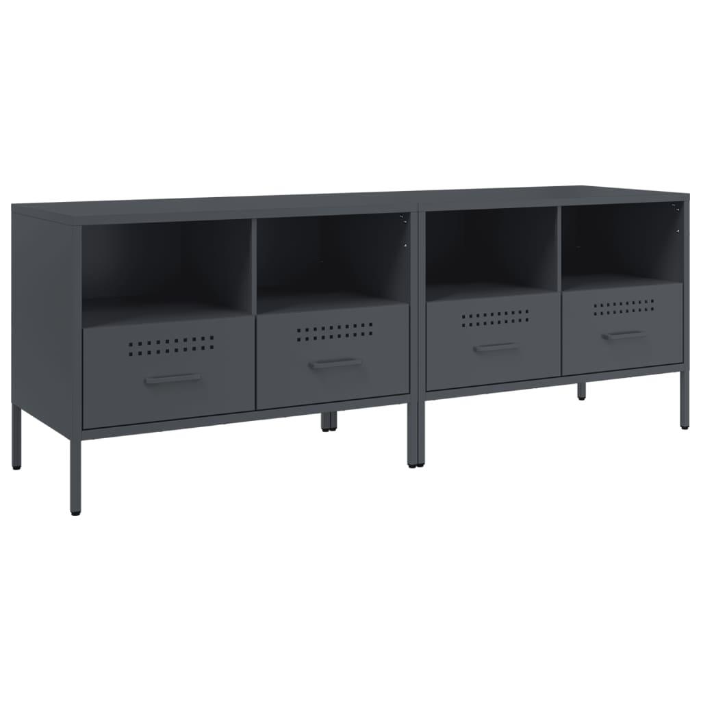 Meubles TV 2 pcs. Anthracite 68x39x50,5 cm en acier