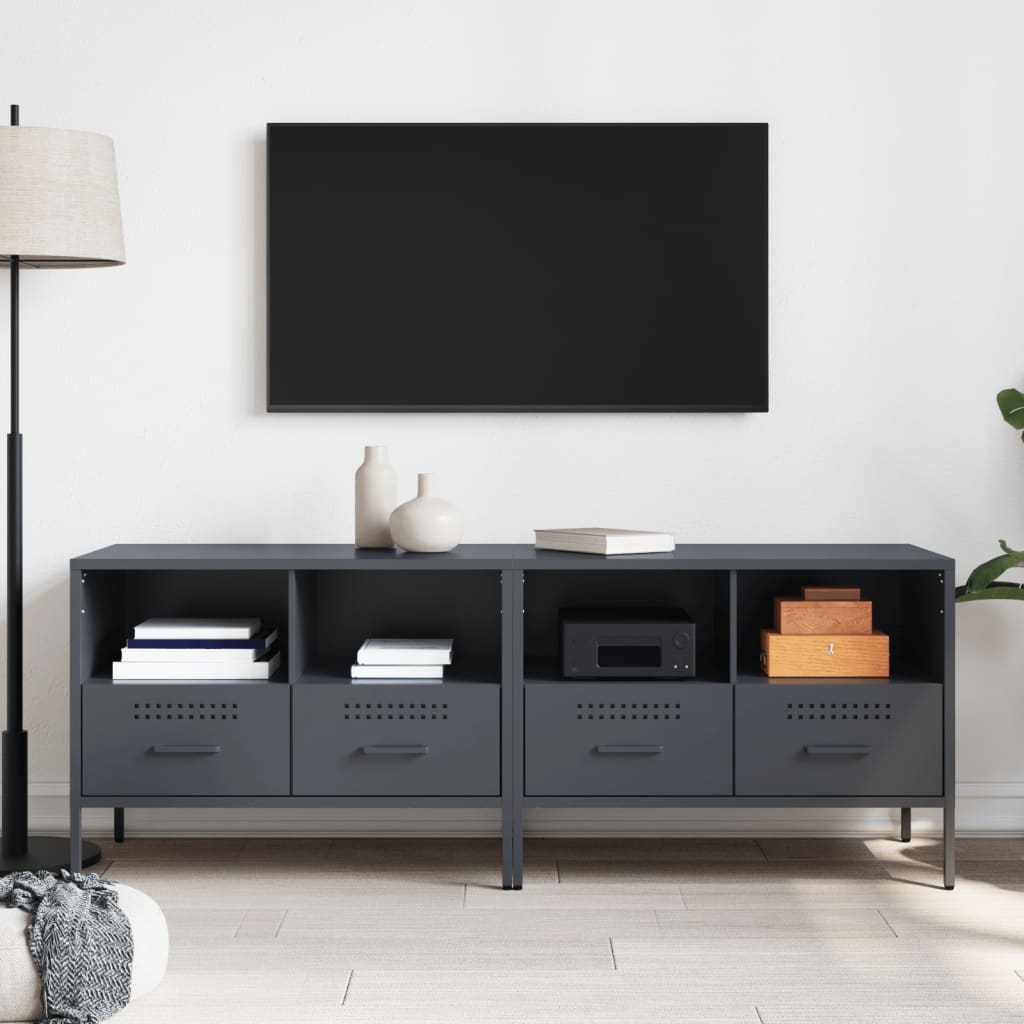 Meubles TV 2 pcs. Anthracite 68x39x50,5 cm en acier