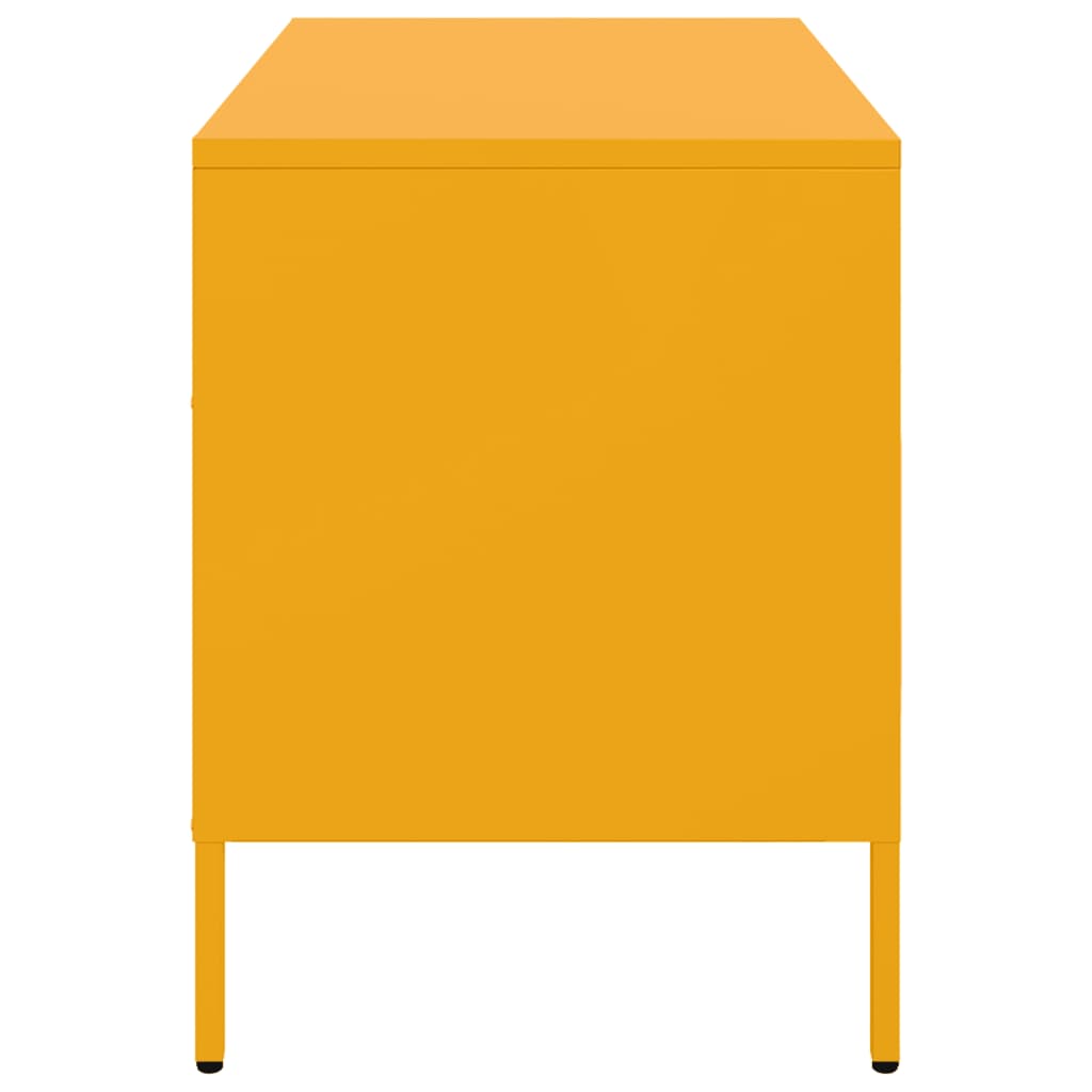 Meuble TV jaune moutarde 68x39x50,5 cm en acier
