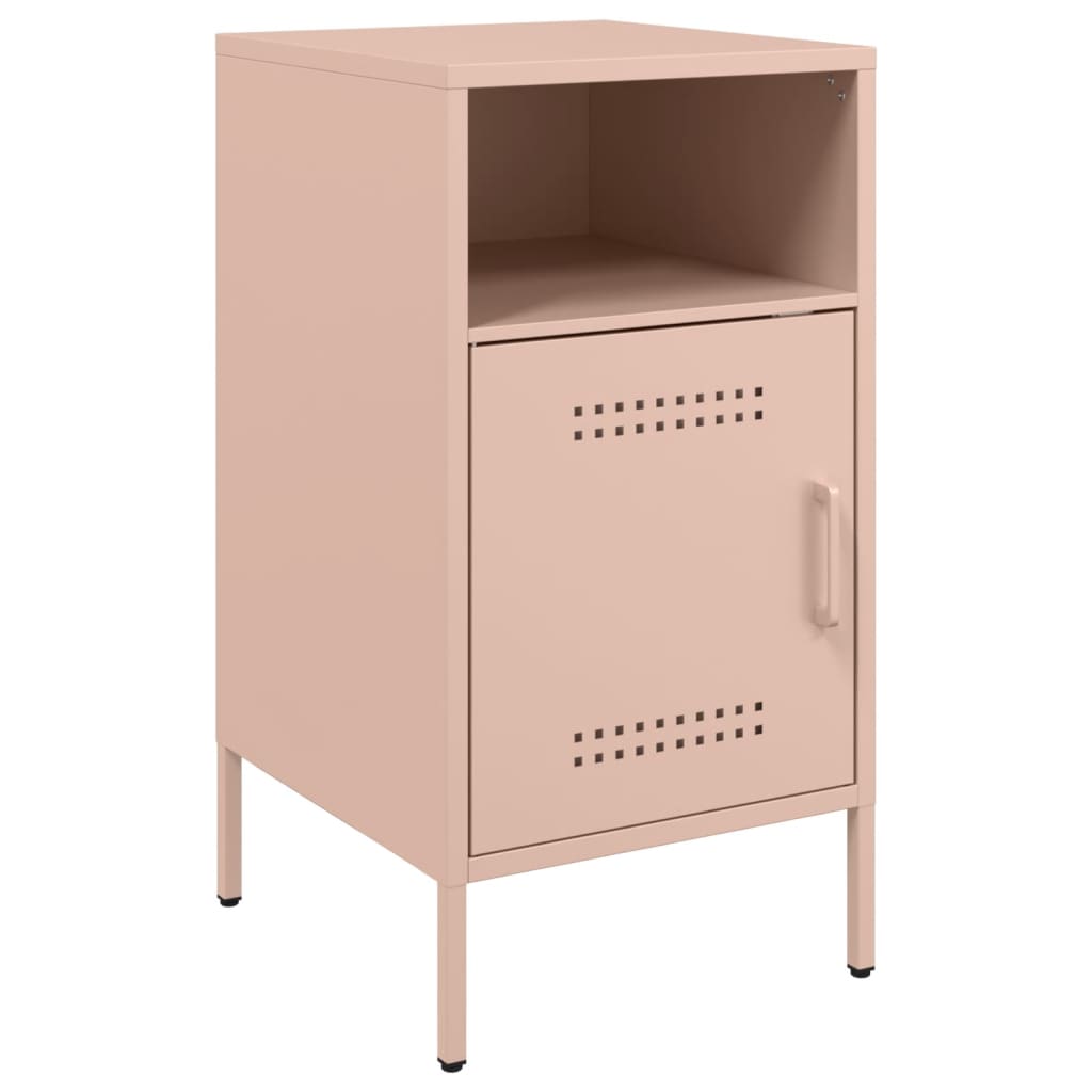 Tables de chevet 2 pcs Rose 36x39x68 cm en acier
