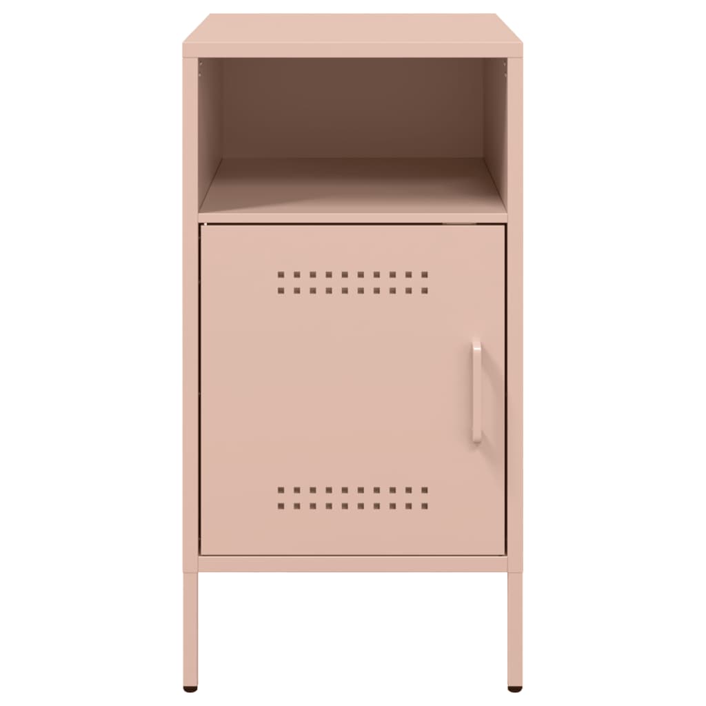 Tables de chevet 2 pcs Rose 36x39x68 cm en acier