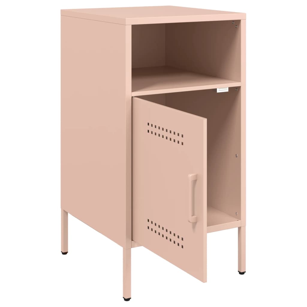 Tables de chevet 2 pcs Rose 36x39x68 cm en acier