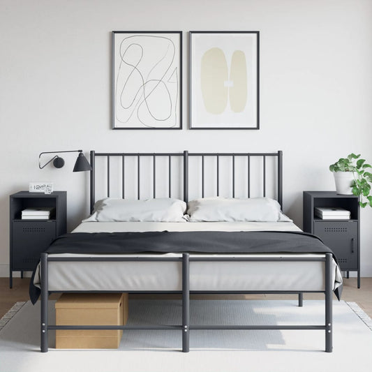 Bedside tables 2 pcs. Anthracite 36x39x68 cm steel