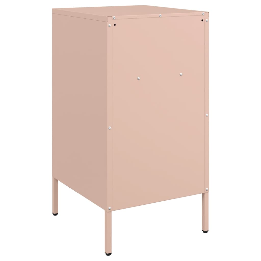 Tables de chevet 2 pcs Rose 36x39x68 cm en acier
