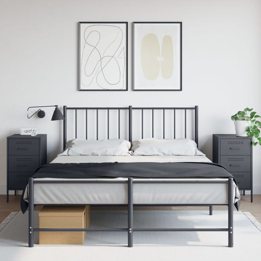 Bedside tables 2 pcs. Anthracite 36x39x68 cm steel