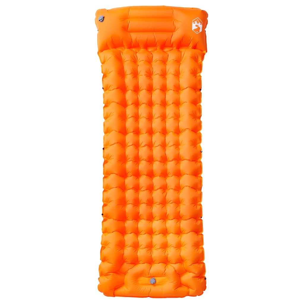 Matelas autogonflant avec coussin orange