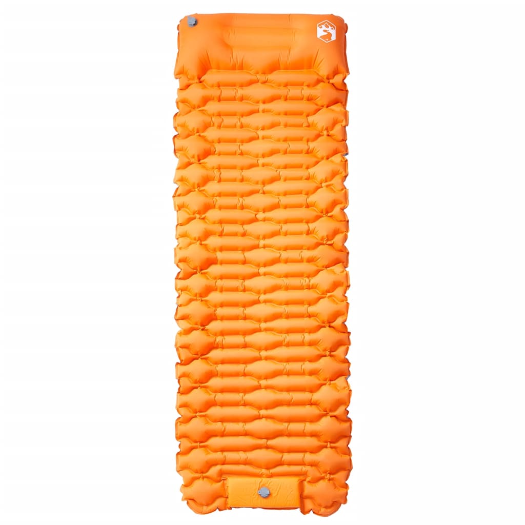 Matelas autogonflant avec coussin orange