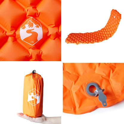 Aufblasbare Isomatte Orange 190x58x6 cm