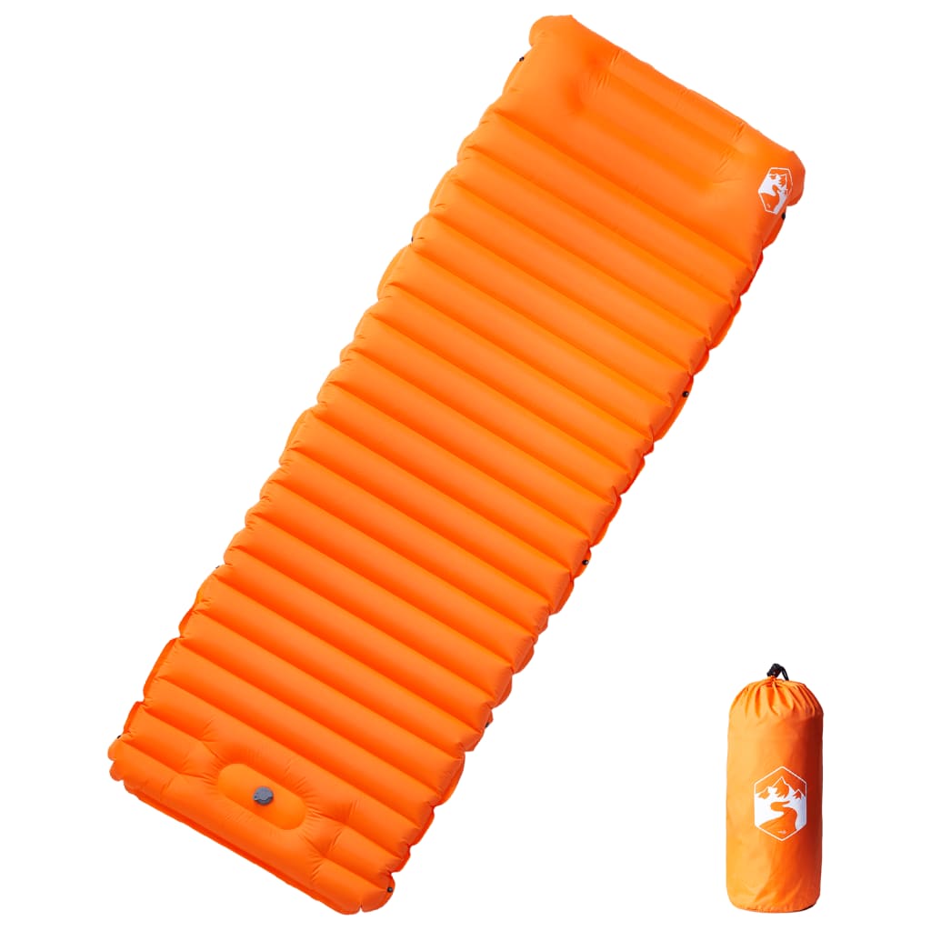 Matelas autogonflant avec coussin orange