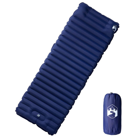 Matelas autogonflant avec oreiller bleu marine