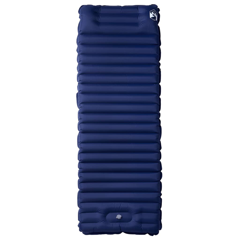 Matelas autogonflant avec oreiller bleu marine