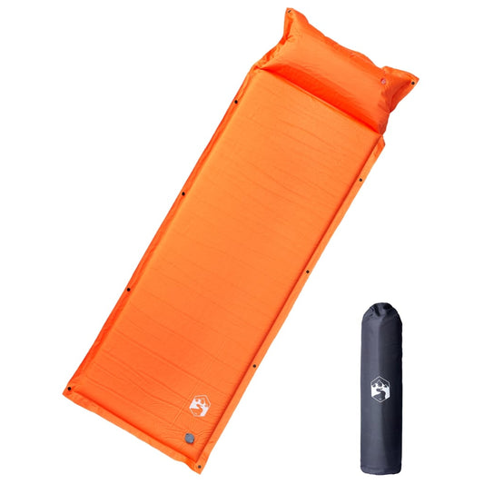 Matelas autogonflant avec coussin orange