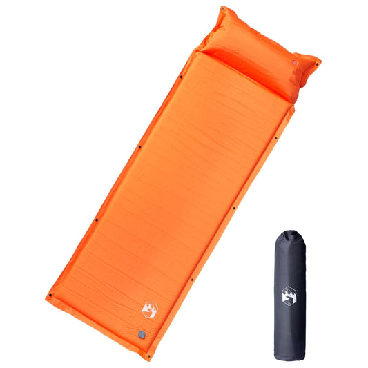 Matelas autogonflant avec coussin orange