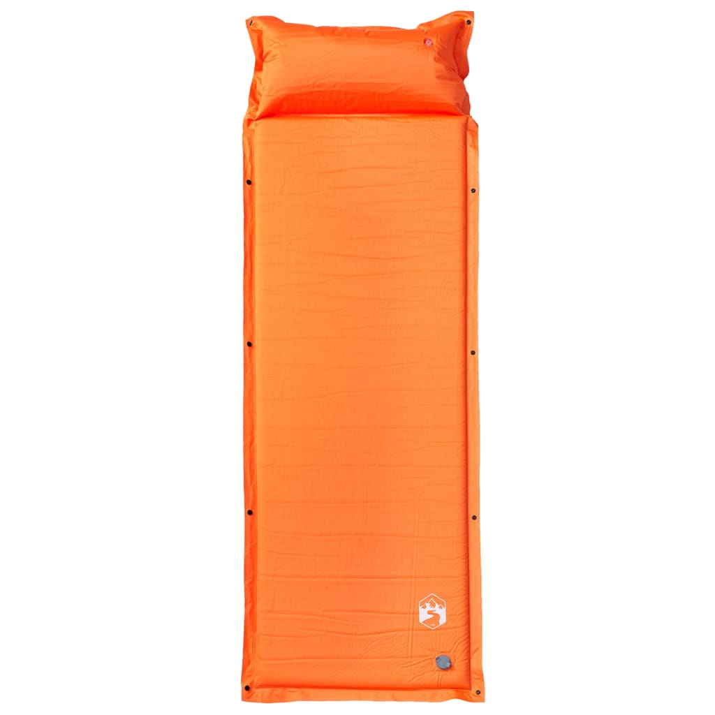 Matelas autogonflant avec coussin orange