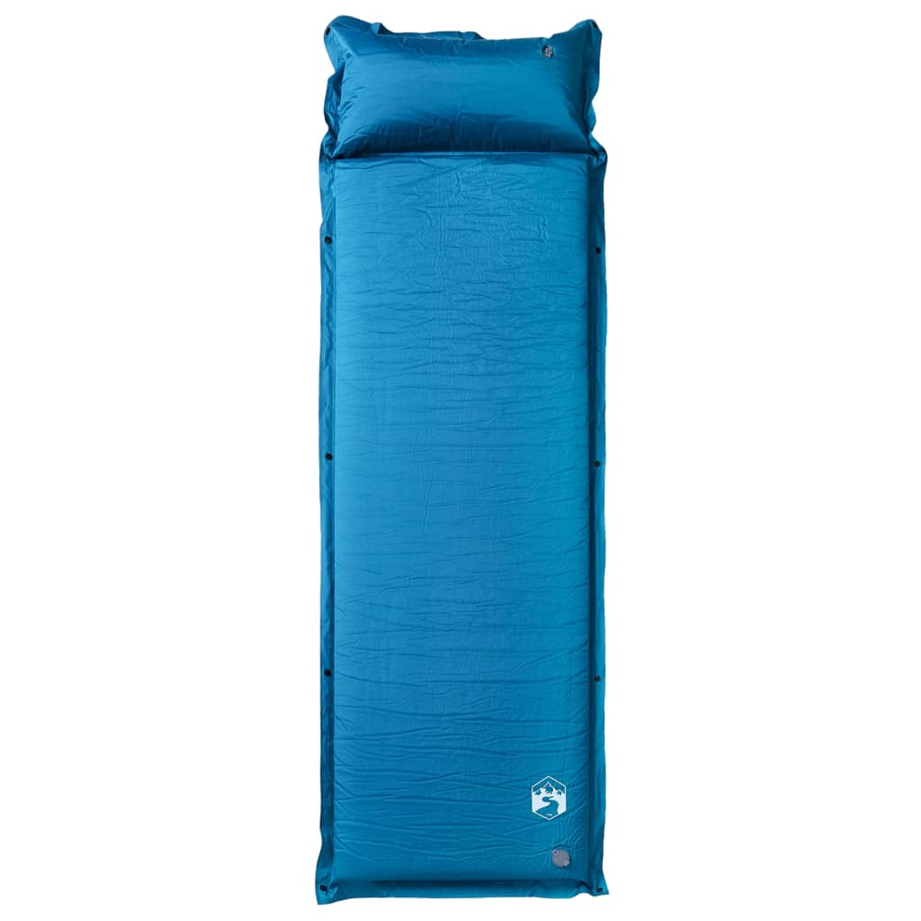 Matelas autogonflant avec coussin turquoise