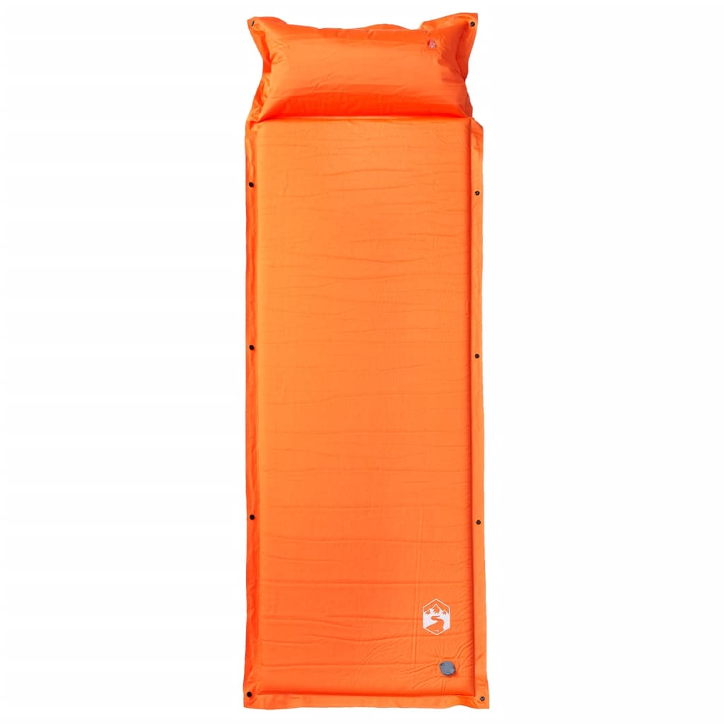 Matelas autogonflant avec coussin orange