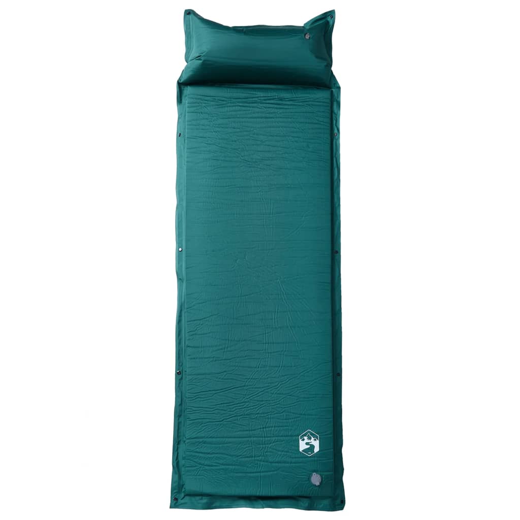 Matelas autogonflant avec coussin vert