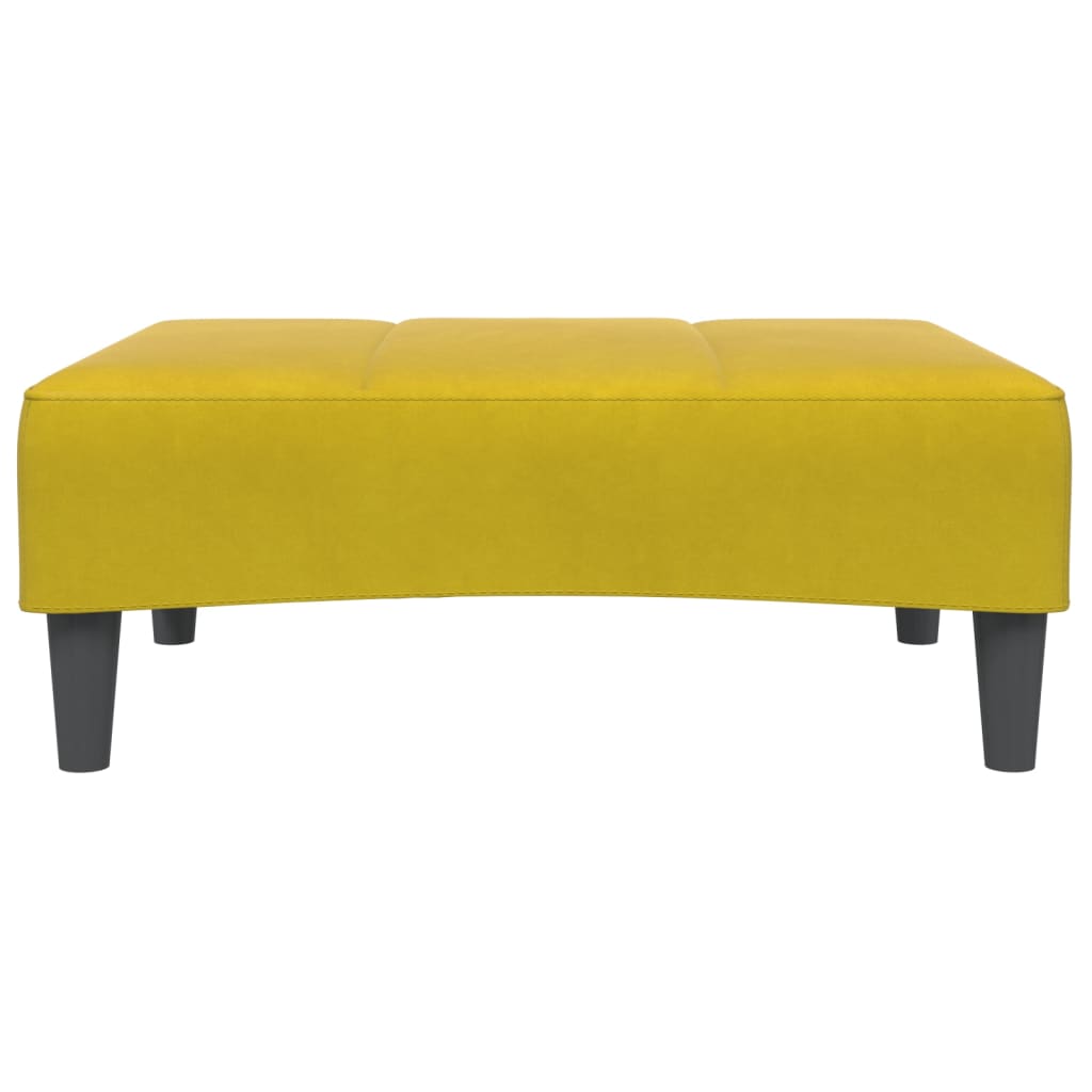 Schlafsofa 2-Sitzer mit Fußhocker Gelb Samt